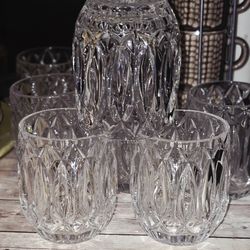 Four (4) Crystal Mikasa Whiskey glasses