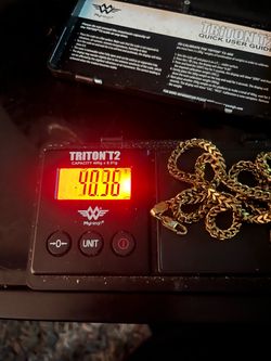 Hollow 18k Gold Franco Chain Necklace 22’ 5mm