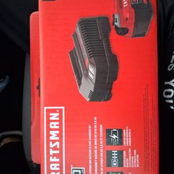 Craftsman V20 5.0 AH Lithium ion battery & fast charger