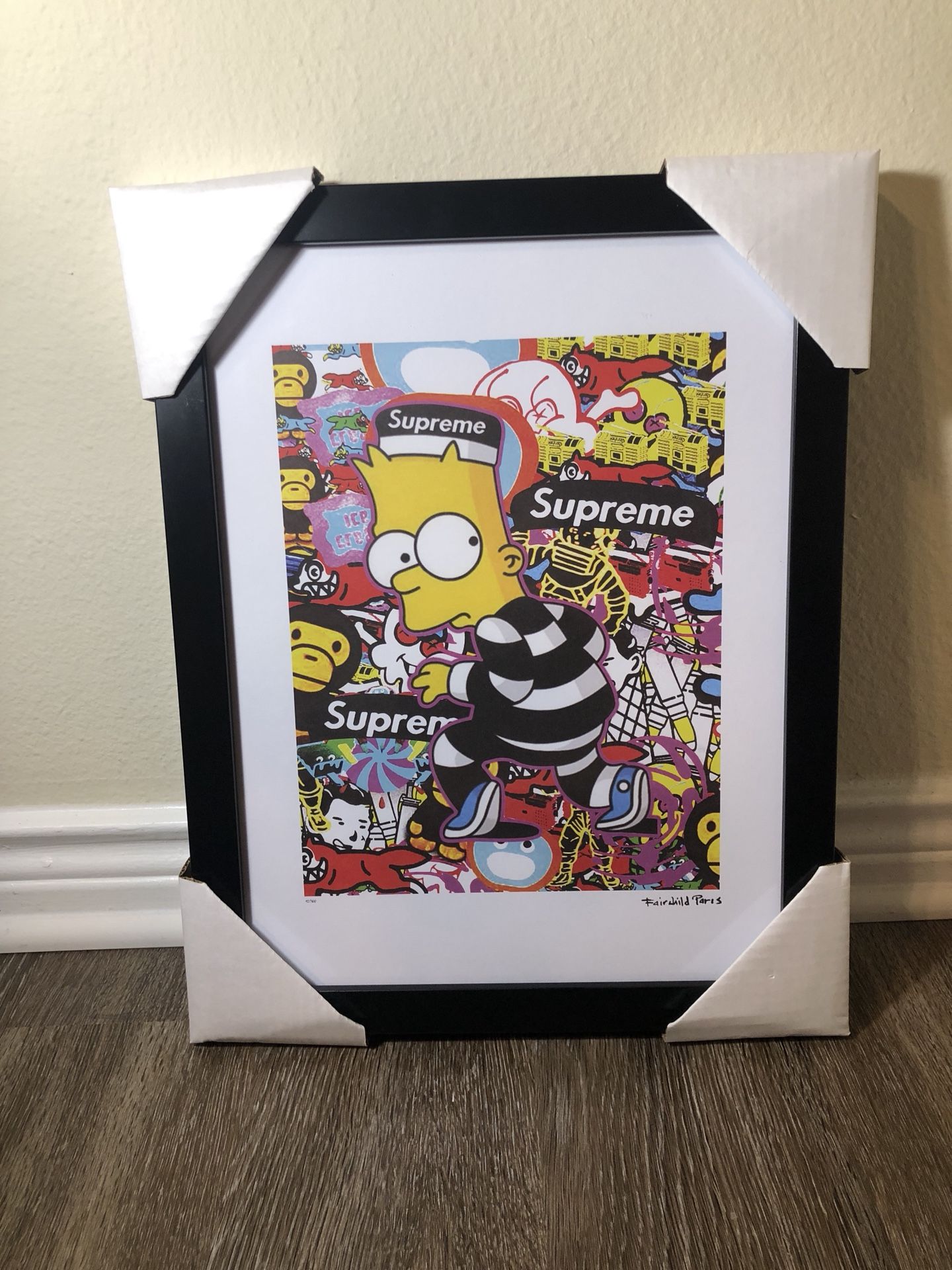 Supreme X FairChild Paris Bart Simpson Limited Edition Print 42/300