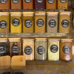 Empty Jars With Accessories For Spices And anything Else
