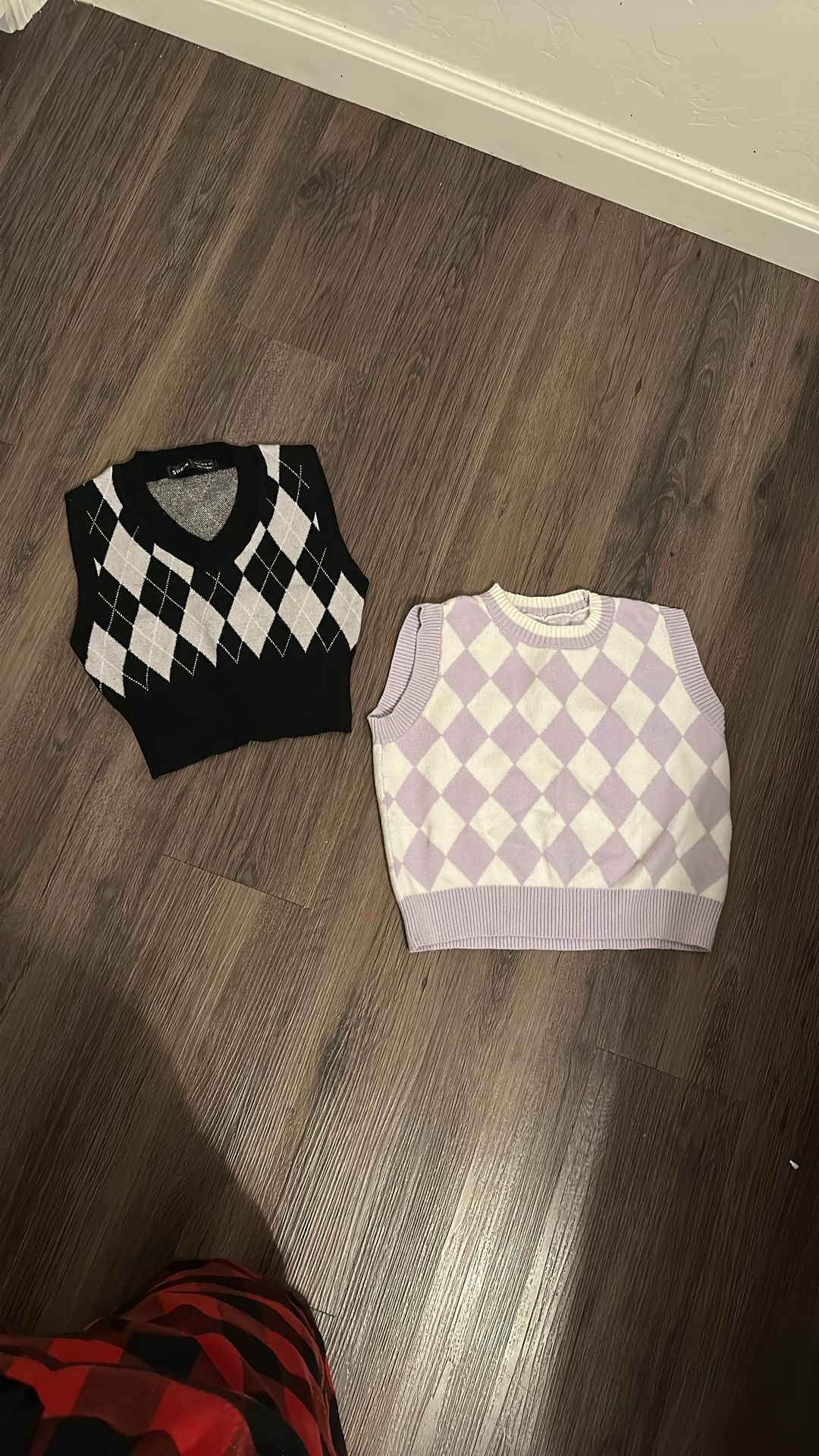 2 Checkered Vests