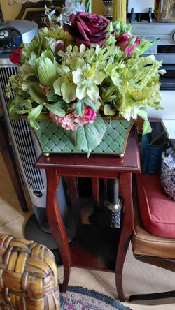 Faux floral arrangements