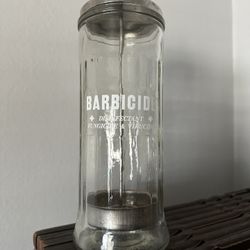 Vintage Barber Glass Comb Cup 
