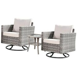 Two-piece Patio Swivel Rocking Chairs Brand New Patio Set Patio Chairs Outdoor Chairs Brand New Inside The Box New