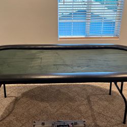 Poker Table And Lots Of Poker Chips.