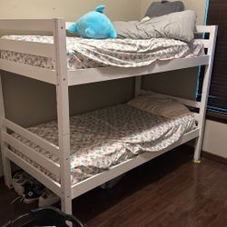 Twin Bunk Bed With Sealy Mattresses 