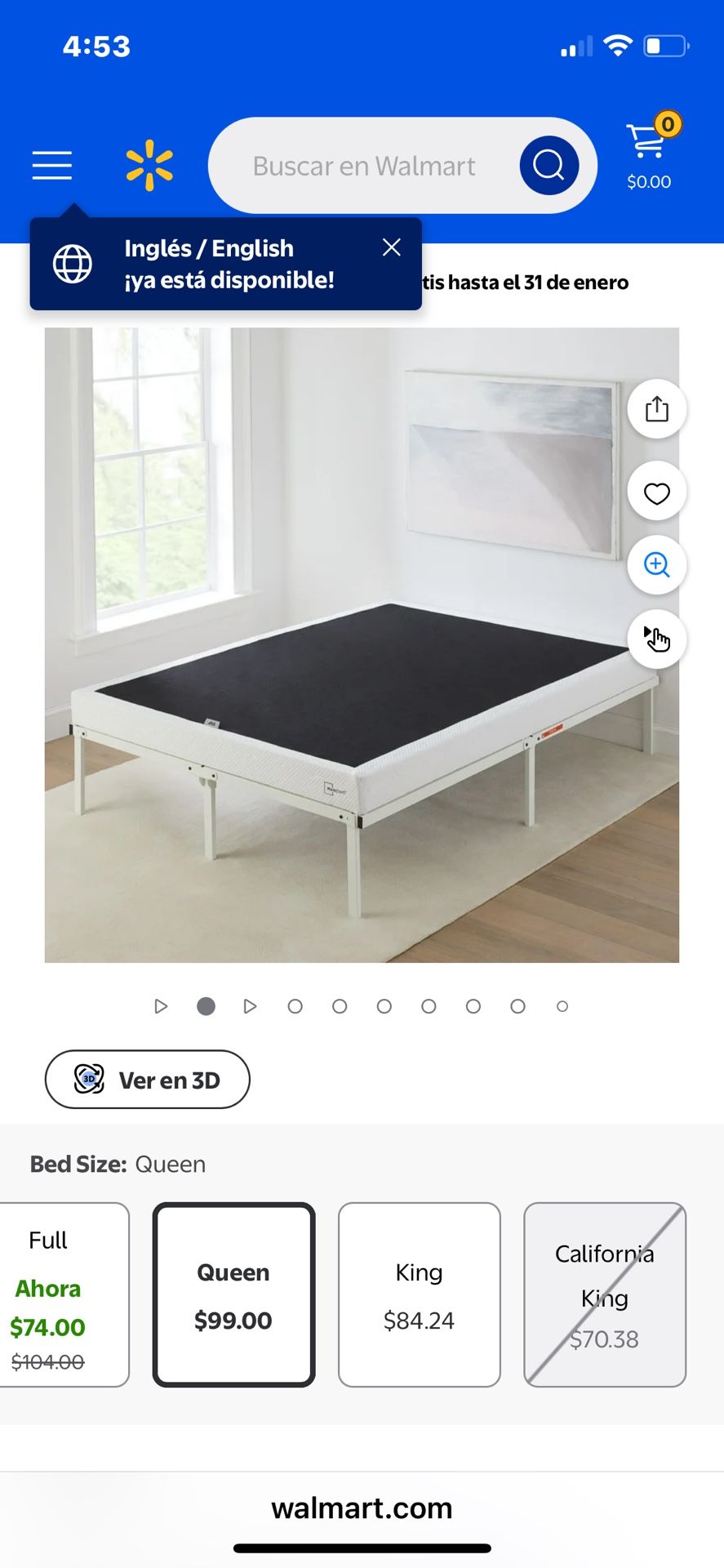 Mainstay 5 Smart Box Spring Queen Size