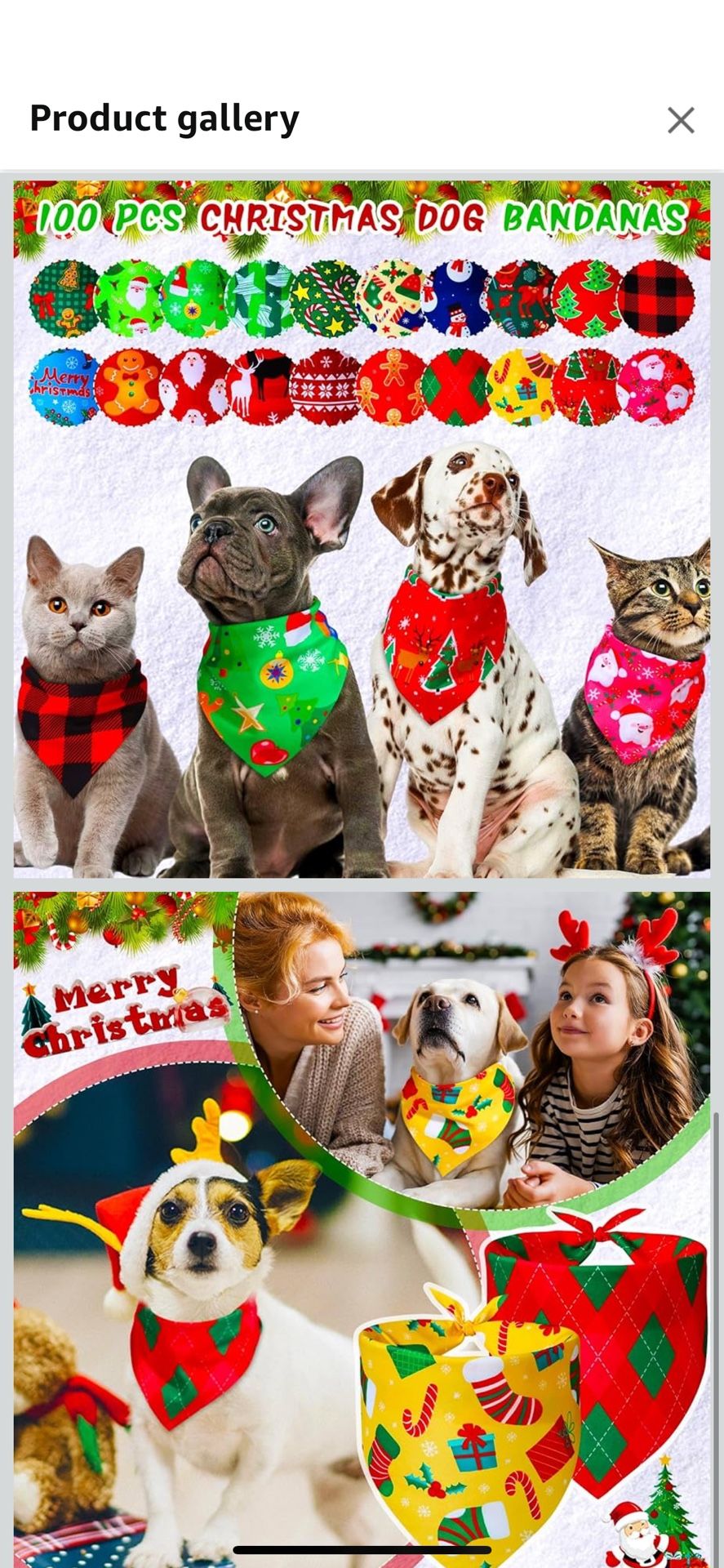 100 Pcs Christmas Dog Bandanas Bulk Xmas Dog Bandanas Adjustable Santa Claus Gingerbread Man Deer Pattern Pet Bibs Triangle Scarf Christmas Holiday Co