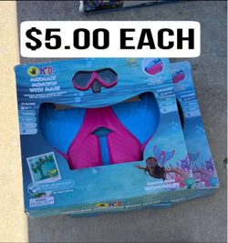 Kids Mermaid Monofin with Mask Set