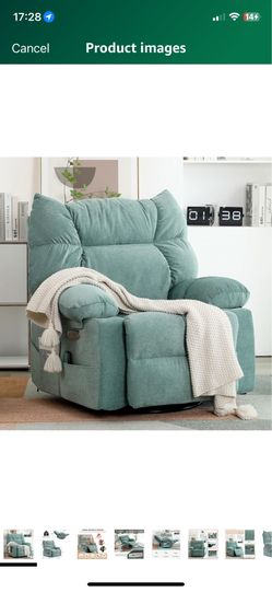 Power Recliner Chair with Massage and Heat, Swivel Rocking Recliner Chairs.