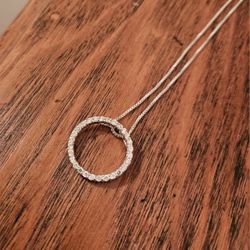 LISTING ENDS SUNDAY Sterling Silver 20" Chain
CZ's Circle of Life Pendant