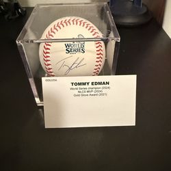 Sign baseball from Tommy Edman