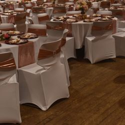 $1 Party-  100 White Spandex Chair Covers 