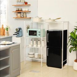 4 Tier Mini Fridge Stand with Storage Shelf