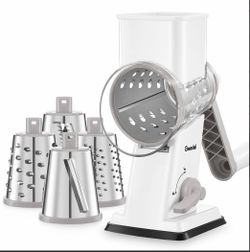 Geedel Rotary Cheese Grater with 4 Drum Blades