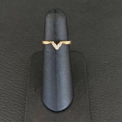 14k yellow gold 0.12CTW natural diamond fashion ring