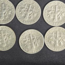 1970s No Mint Mark Dimes