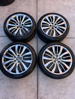 Set of Hyundai Genesis 19in staggered Wheels 5x114.3 (5x4.5) Fit G80 Sedan G90 Lexus Infiniti