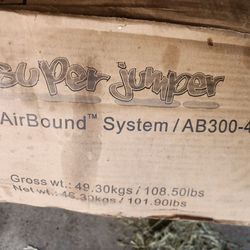 Never opened 10 feet trampoline with enclosure super jumper airbound ab300-4