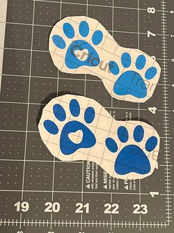 Dog Heart Paw Prints Vinyl Decals Sticker Laptop Car Window