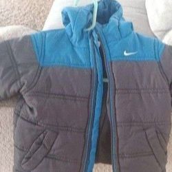 Nike Toddler Blue Snow Puffer Jacket - Size 12 Months