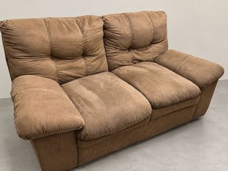 Brown Microfiber  Loveseat