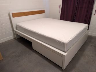 IKEA Queen Bed Frame & Mattress - Must Go ASAP