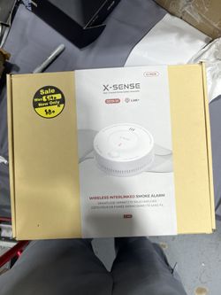 Sense Wireless Interconnected Smoke Detector Fire Alarm with Over 820 ft Transmission Range, SD19-W, Pack of 12