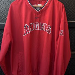 Angels Nike windbreaker jacket 2XL center swoosh sports mlb baseball
