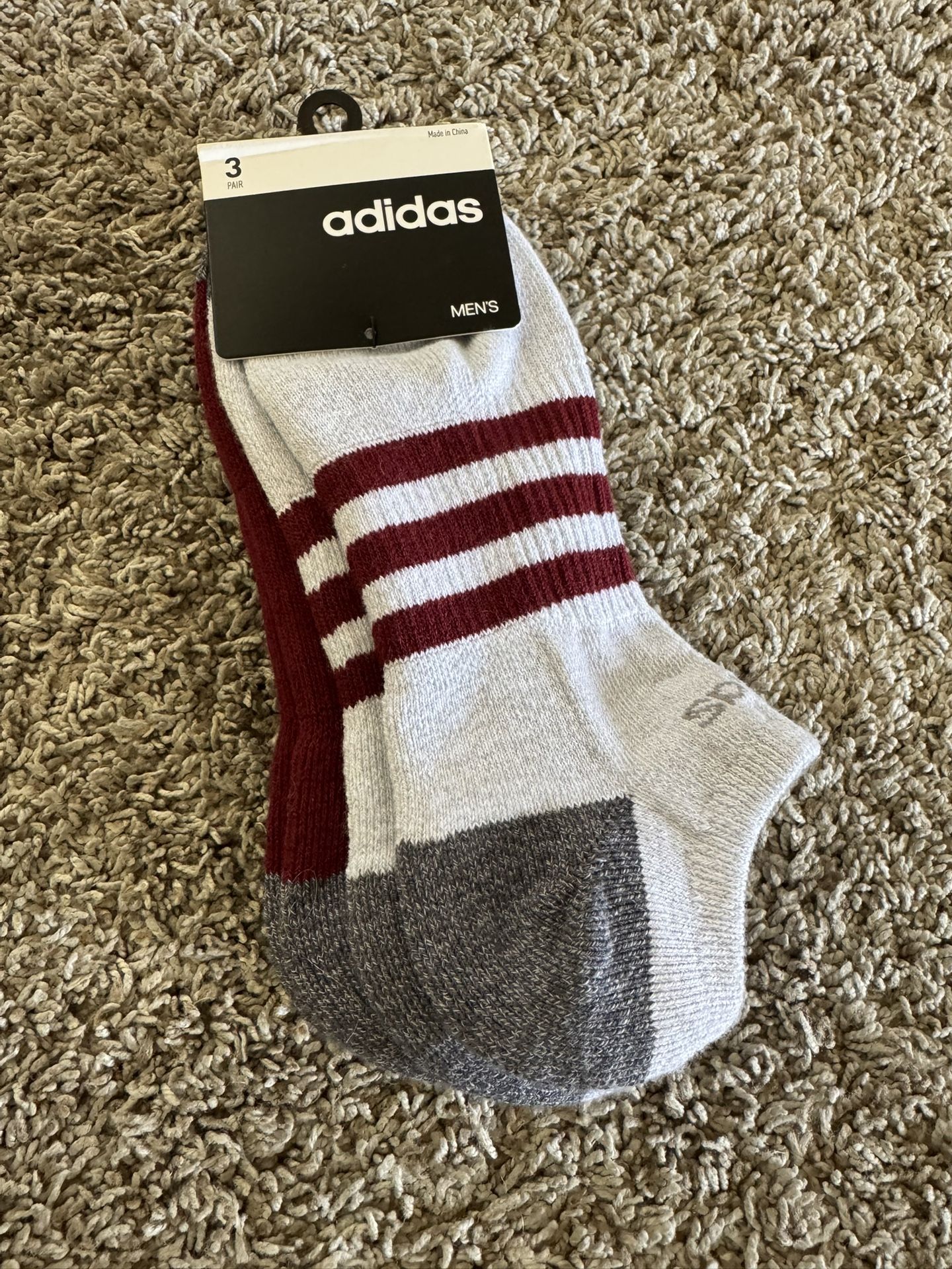 Men’s Adidas No Show Socks- Size M 6-12