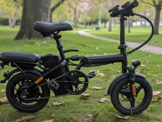 Black Folding Electric Bike