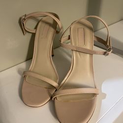 nude high heel sandals