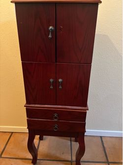 Wooden Jewelry Armoire