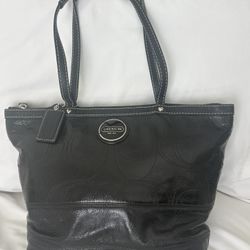 Leather Coach Tote