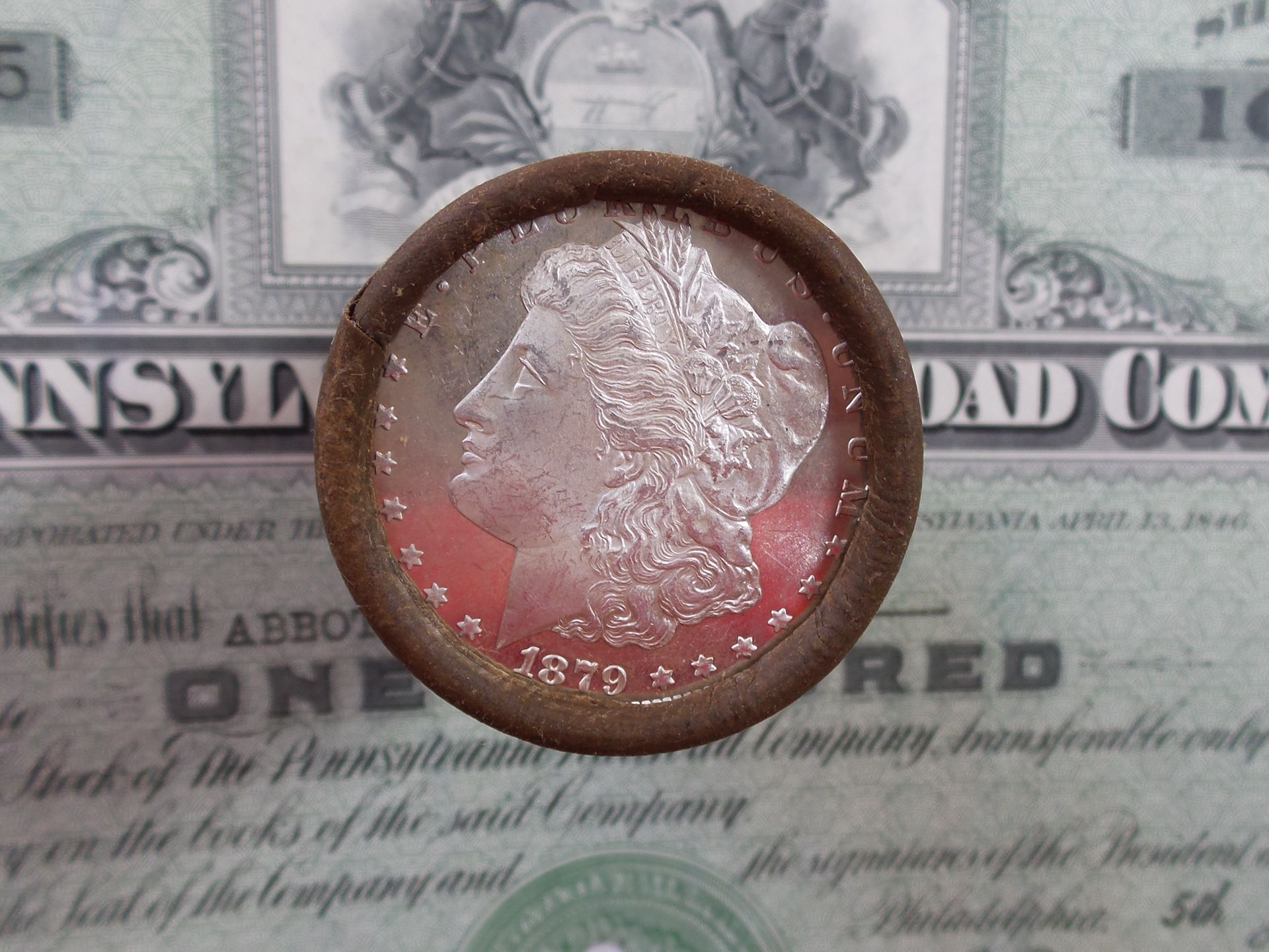 $20 SILVER DOLLAR ROLL 1879 and CC-Mint MORGAN DOLLAR ENDS