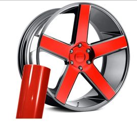 WiViD Auto Rim Air-Release, 4 Sheet Pack ( Gloss Red )