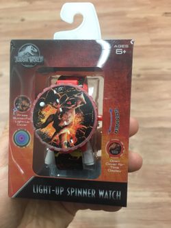 NWT Jurassic world light up spinner watch