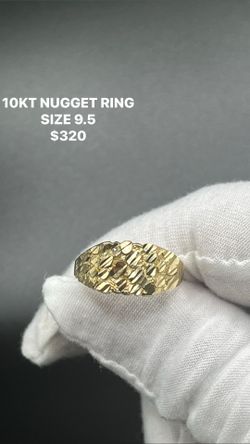 10KT NUGGET RING SIZE 9.5