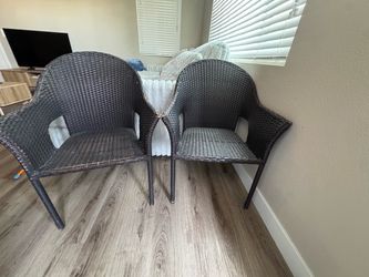 2 outside chairs