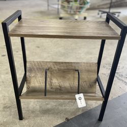 Side Table With Built In Bookshelf 