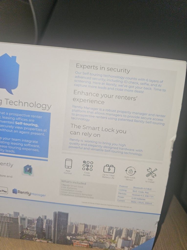 Rently Manager / Smart Lock / Black