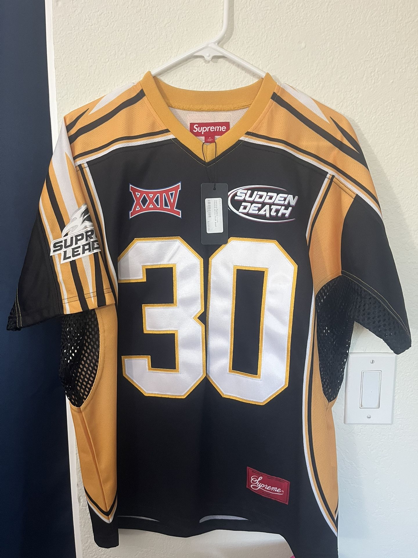 Supreme 2024 Sudden Death Football Jersey Size S Small 30th Anniversary 