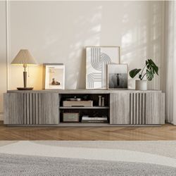 Belleze Mint 70” TV Stand for TVs Up To 75” With Drawers And Shelves. 