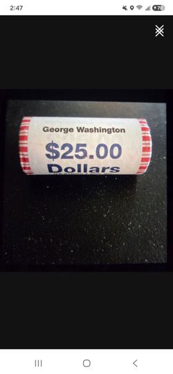 US MINT- Unopened George Washington Presidential Dollar $25 Roll Uncirculated