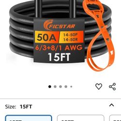 Heavy Duty 15ft. 50 Amp Camper Cord