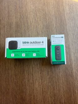 Blink Outdoor 4 Wireless Camera Security System & Blink Video Doorbell BUNDLE