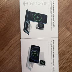 3-in-1 Wireless Charger Black And White