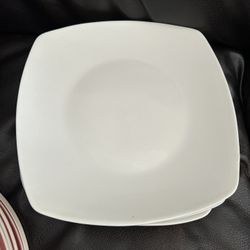 4 Square Dinner Plates