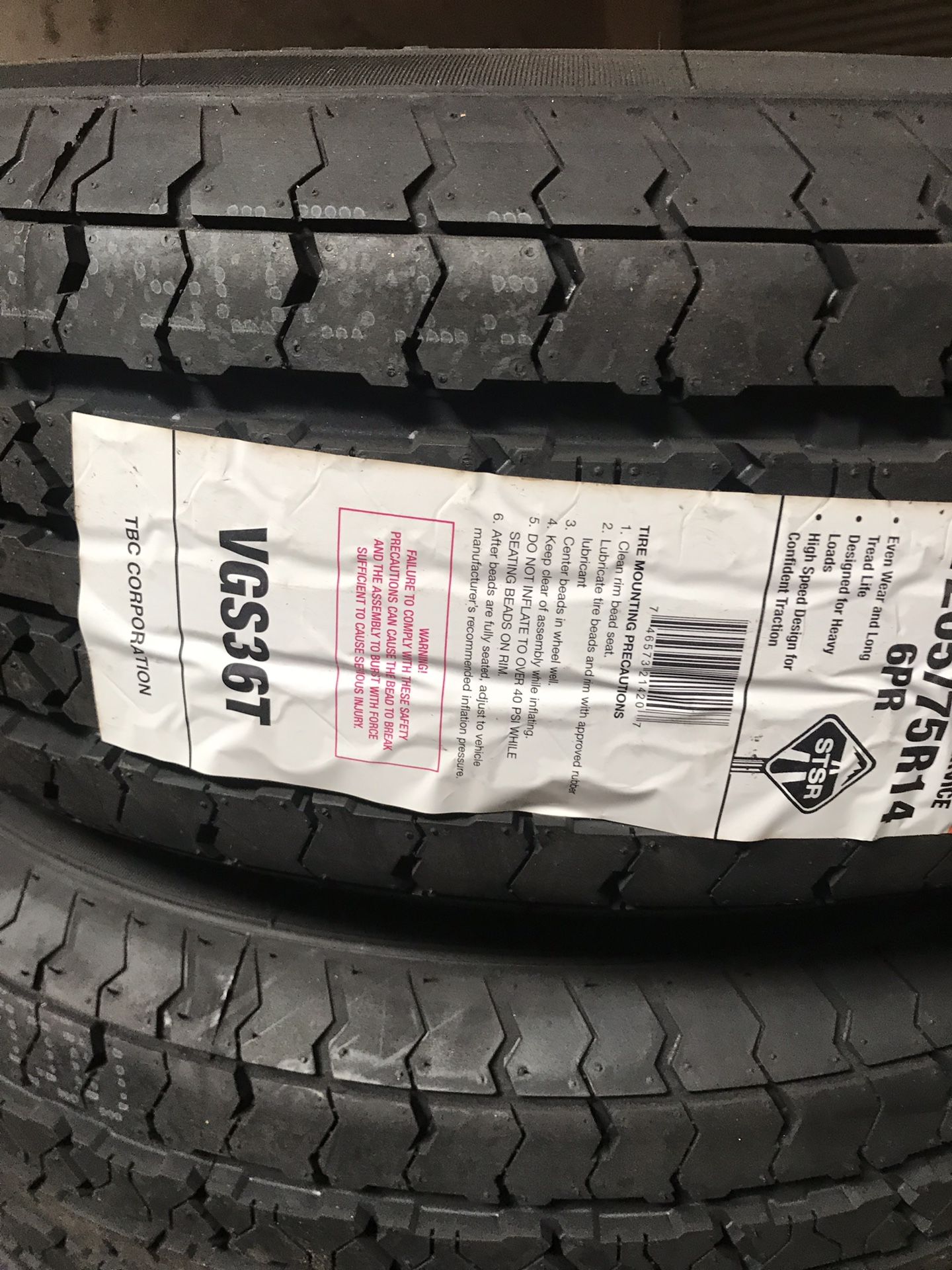 One ST trailer 205x75-14 with rim $75 each no bargain price firm